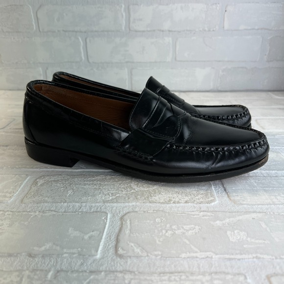Allen Edmonds Walden Penny Loafers Mens 10.5 B Black Leather‎ Dress Shoes 42470 main image 6